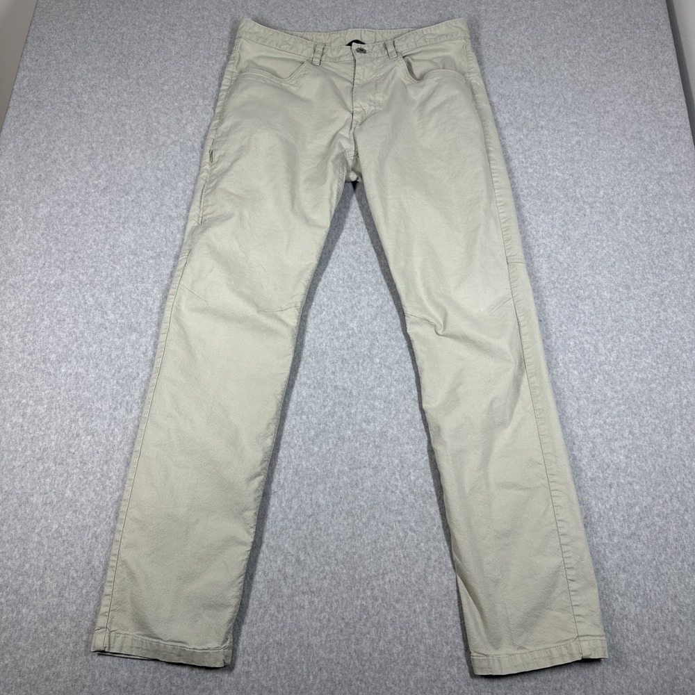 The North Face Twill 5 Pocket Pants Men's 34x33 Tan Reinforced Knee Straight Leg